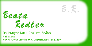 beata redler business card
